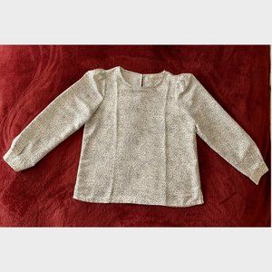 LOFT Dotted Puff Shoulder Blouse